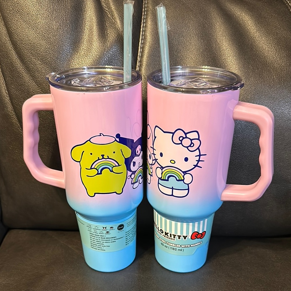 Hello Kitty Pink and Blue Travel Mugs
